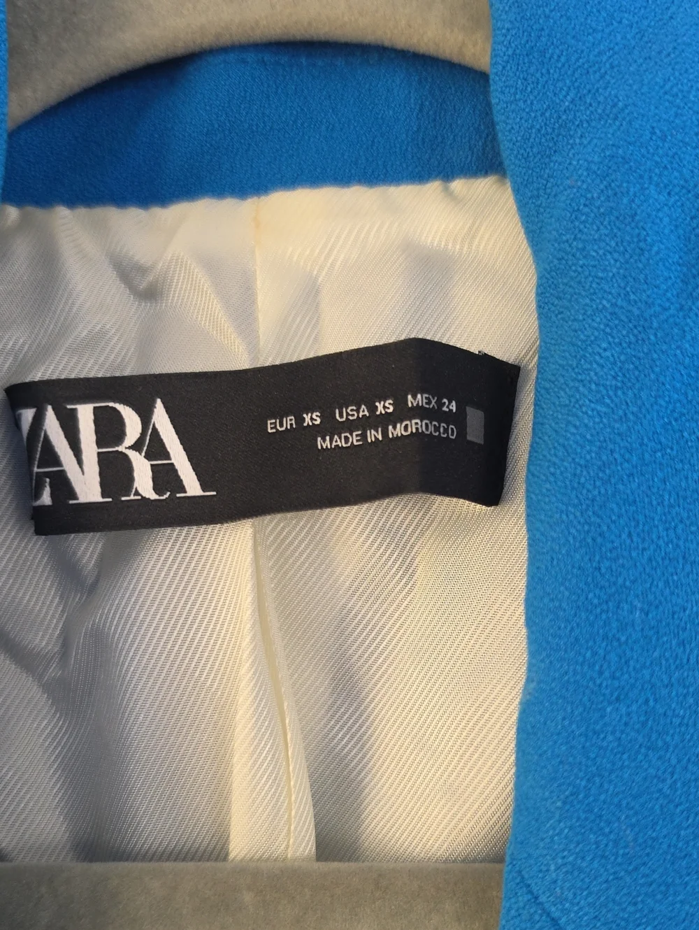 RARE ZARA BLUE DOUBLE BREASTED JACKET BLAZER GOLD BUTTONS